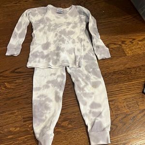 Kids Waffle Tye Dye Pajama Set